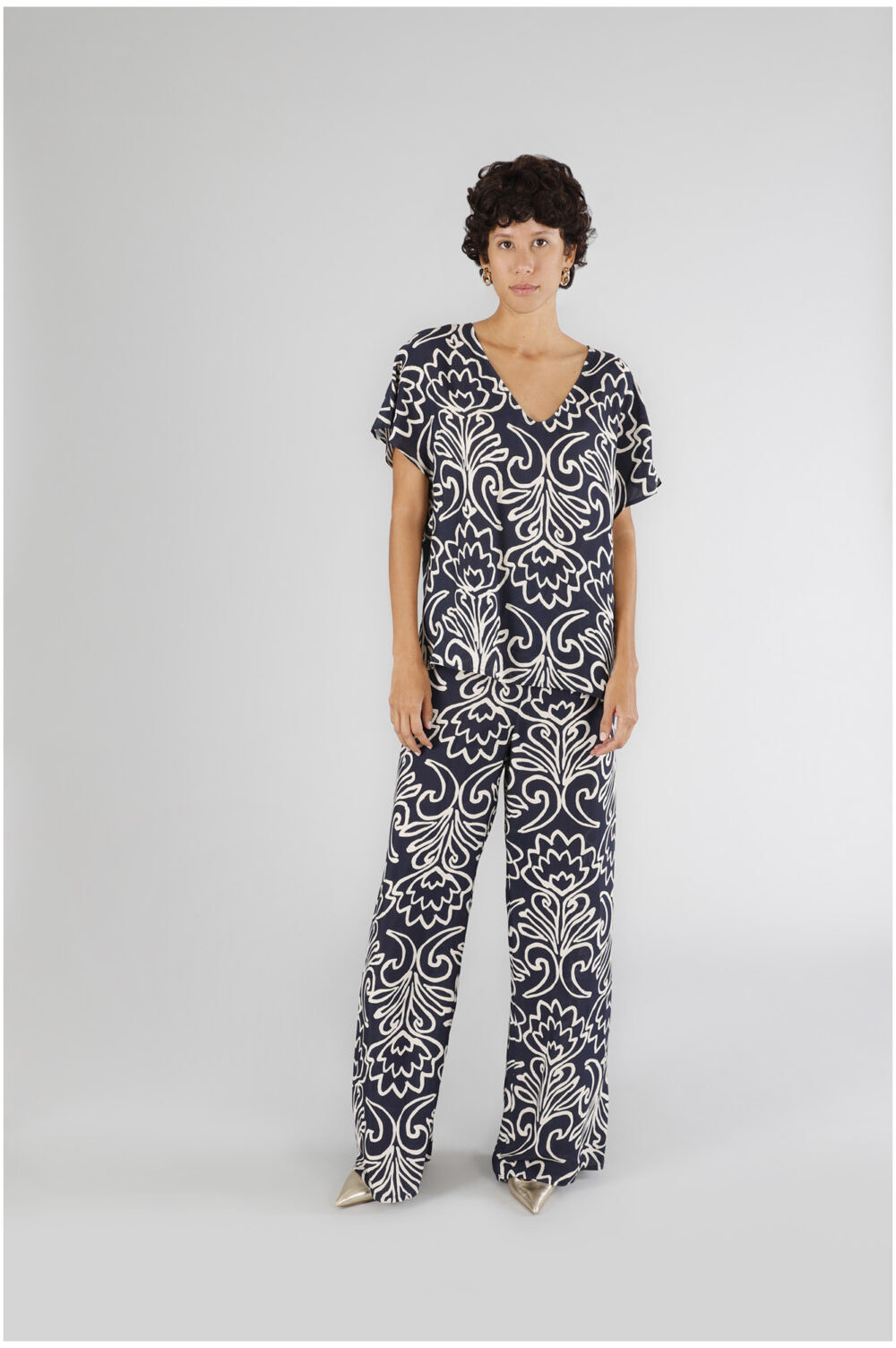 Pantalone Palazzo In Marocaine Stampato