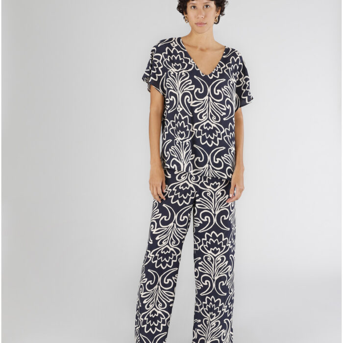 Pantalone Palazzo In Marocaine Stampato