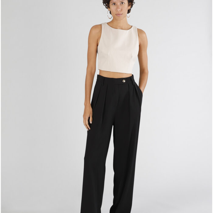 Pantalone Palazzo Con Pinces