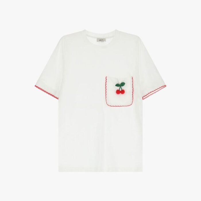 T-shirt a righe con maniche corte