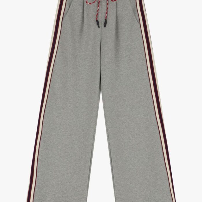 Pantaloni ampi con righe a contrasto