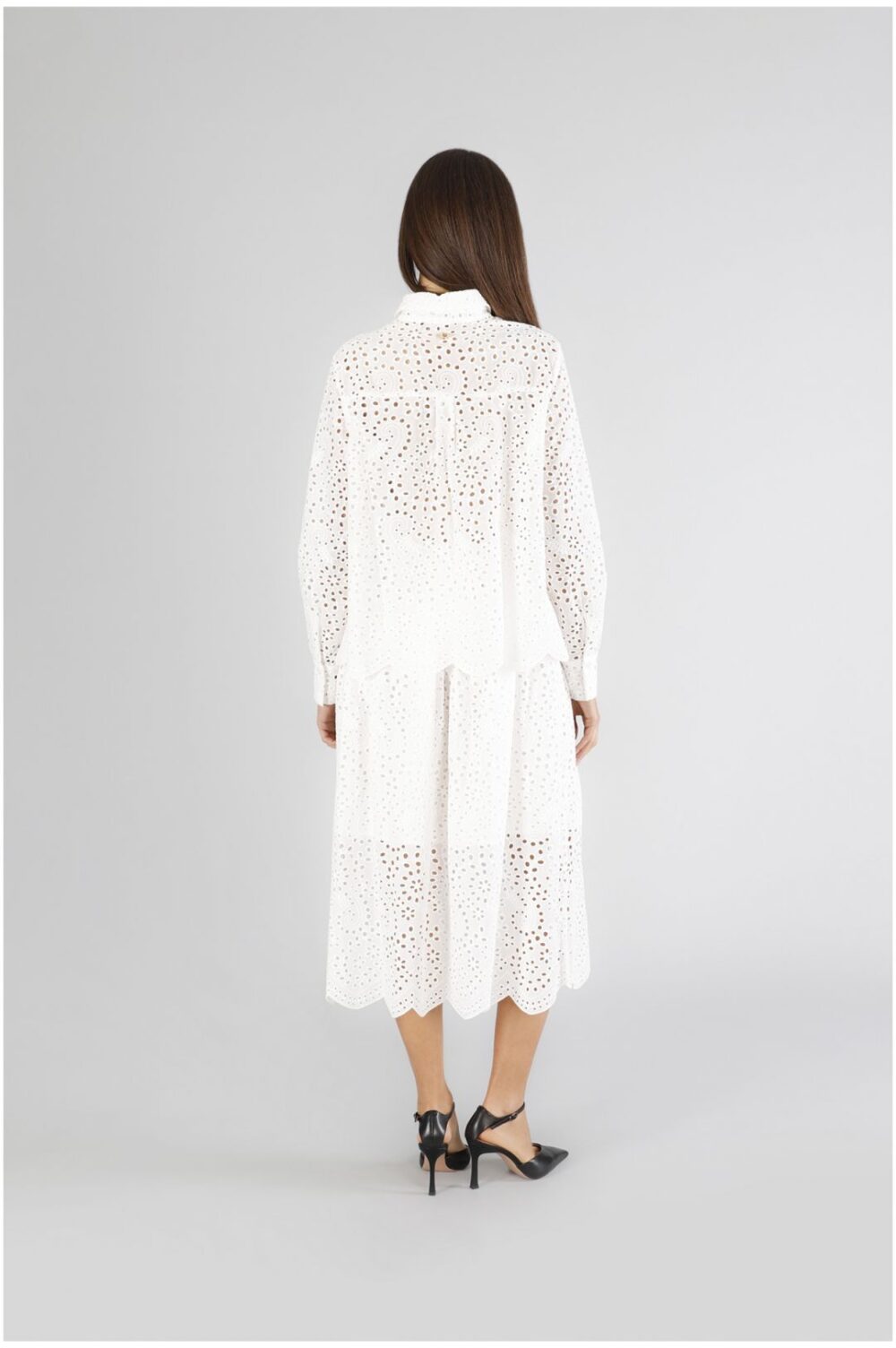 Camicia in sangallo bianco