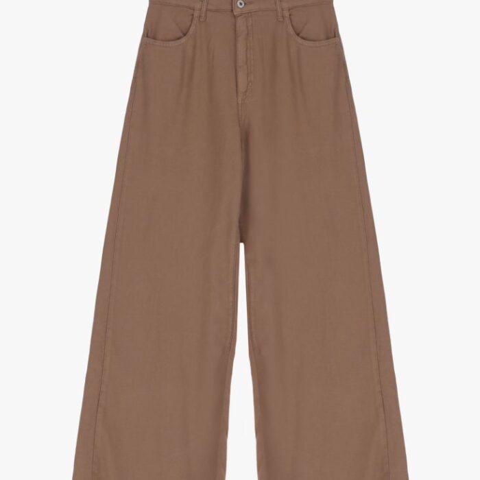 Pantalone gamba larga monocromatico